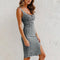 U-Neck Denim Dress